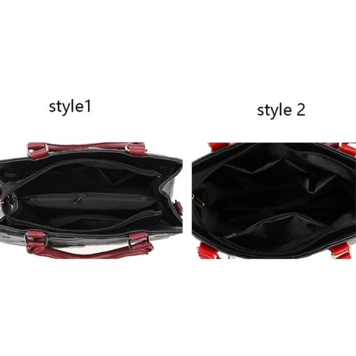Kadın Büyük Kapasiteli PU Deri Crossbody Çanta – Lüks Tasarımcı Tarzı Tote ve Omuzdan Askılı Seyahat Çantası - Görsel 4