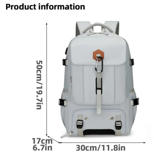 50L Su Geçirmez Kamp Sırt Çantası – Ayakkabı Bölmeli, Erkek & Kadın İçin Seyahat ve Outdoor Kullanım - Görsel 8
