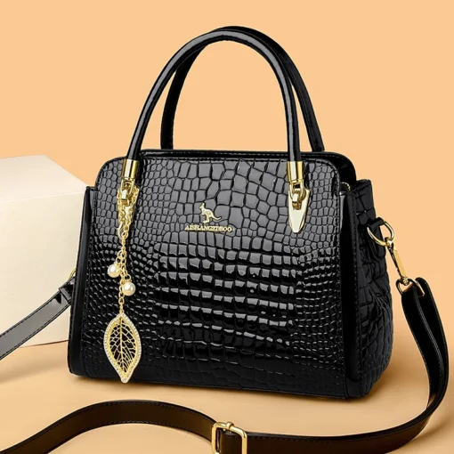 Lüks Tasarımcı Kadın Deri Çanta – Yüksek Kalite Omuz, Crossbody ve Tote Kullanımlı Günlük Şık Çanta - Görsel 2