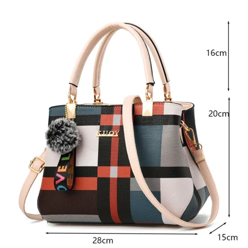 Kadın Büyük Kapasiteli PU Deri Crossbody Çanta – Lüks Tasarımcı Tarzı Tote ve Omuzdan Askılı Seyahat Çantası - Görsel 10