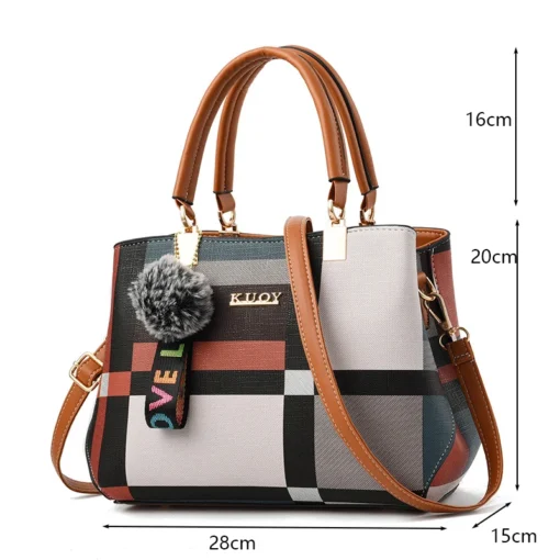 Kadın Büyük Kapasiteli PU Deri Crossbody Çanta – Lüks Tasarımcı Tarzı Tote ve Omuzdan Askılı Seyahat Çantası - Görsel 16