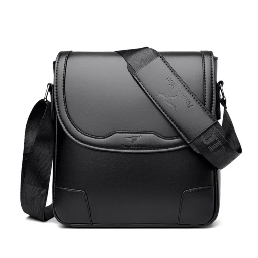 Lüks Erkek Deri Crossbody Çanta – Küçük Boy, Askılı Yan Omuz Çantası, İş ve Ofis Kullanımı için Şık Tasarım - Görsel 3