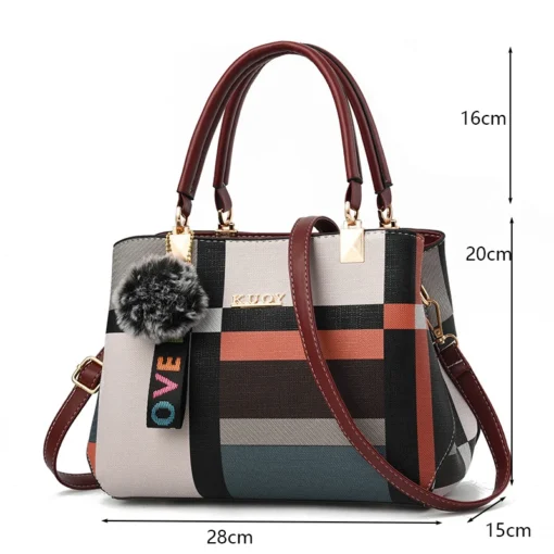 Kadın Büyük Kapasiteli PU Deri Crossbody Çanta – Lüks Tasarımcı Tarzı Tote ve Omuzdan Askılı Seyahat Çantası - Görsel 15