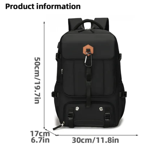 50L Su Geçirmez Kamp Sırt Çantası – Ayakkabı Bölmeli, Erkek & Kadın İçin Seyahat ve Outdoor Kullanım - Görsel 7