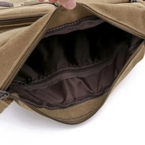 Unisex Vintage Crossbody Çanta – Tek Askılı, Rahat Omuzdan Askılı Seyahat Çantası (Erkek/Kadın) - Görsel 5
