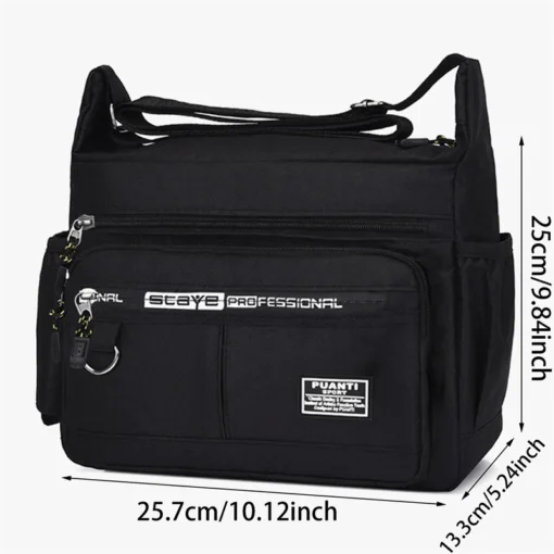 2025 Unisex Crossbody Omuz Çantası – Su Geçirmez Küçük Sling Çanta, Oxford Kumaş, İş ve Günlük Kullanım için Satchel Model - Görsel 5