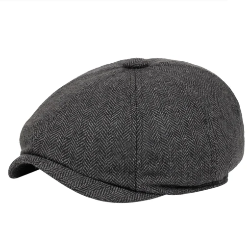Vintage Unisex Sekizgen Gazeteci Şapkası – İlkbahar/Yaz Rahat Retro Bere Şapka, Erkek Kadın Hip Hop Tarzı Kap - Görsel 8