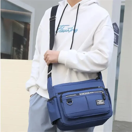 2025 Unisex Crossbody Omuz Çantası – Su Geçirmez Küçük Sling Çanta, Oxford Kumaş, İş ve Günlük Kullanım için Satchel Model - Görsel 3
