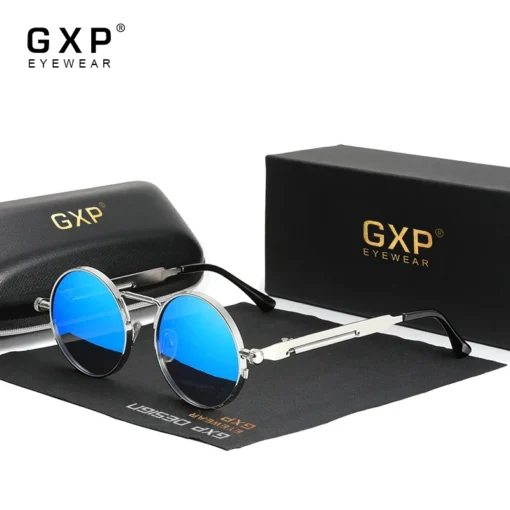 GXP Gotik Steampunk Güneş Gözlüğü – Polarize UV400, Vintage Metal Çerçeveli Unisex Tasarımcı Gözlük - Görsel 2