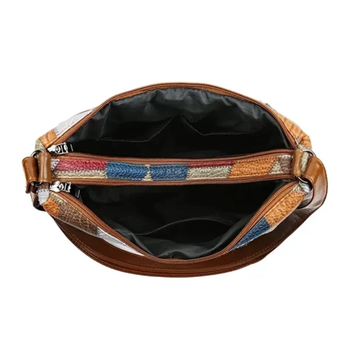 Kadın Vintage Çok Cepli Crossbody Çanta – Zarif Günlük Omuz Çantası Retro Tasarım - Görsel 5