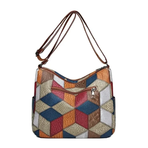 Kadın Vintage Çok Cepli Crossbody Çanta – Zarif Günlük Omuz Çantası Retro Tasarım - Görsel 4
