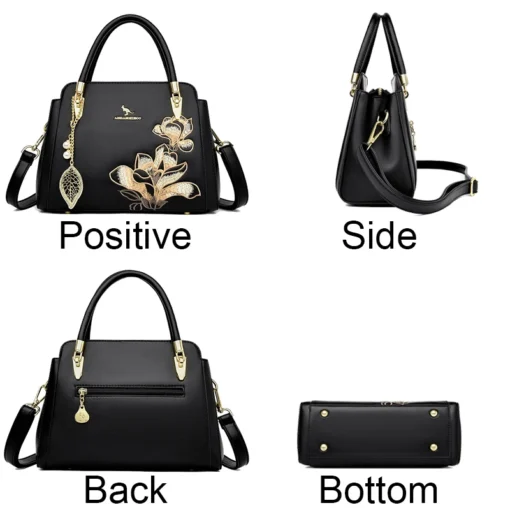Lüks Tasarımcı Kadın Deri Çanta – Yüksek Kalite Omuz, Crossbody ve Tote Kullanımlı Günlük Şık Çanta - Görsel 5