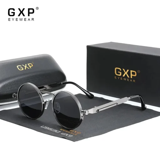GXP Gotik Steampunk Güneş Gözlüğü – Polarize UV400, Vintage Metal Çerçeveli Unisex Tasarımcı Gözlük
