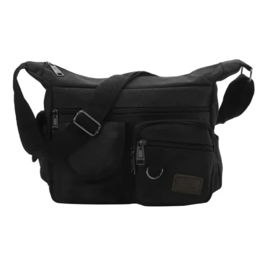 Unisex Vintage Crossbody Çanta – Tek Askılı, Rahat Omuzdan Askılı Seyahat Çantası (Erkek/Kadın) - Görsel 7