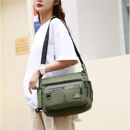 2025 Unisex Crossbody Omuz Çantası – Su Geçirmez Küçük Sling Çanta, Oxford Kumaş, İş ve Günlük Kullanım için Satchel Model - Görsel 4